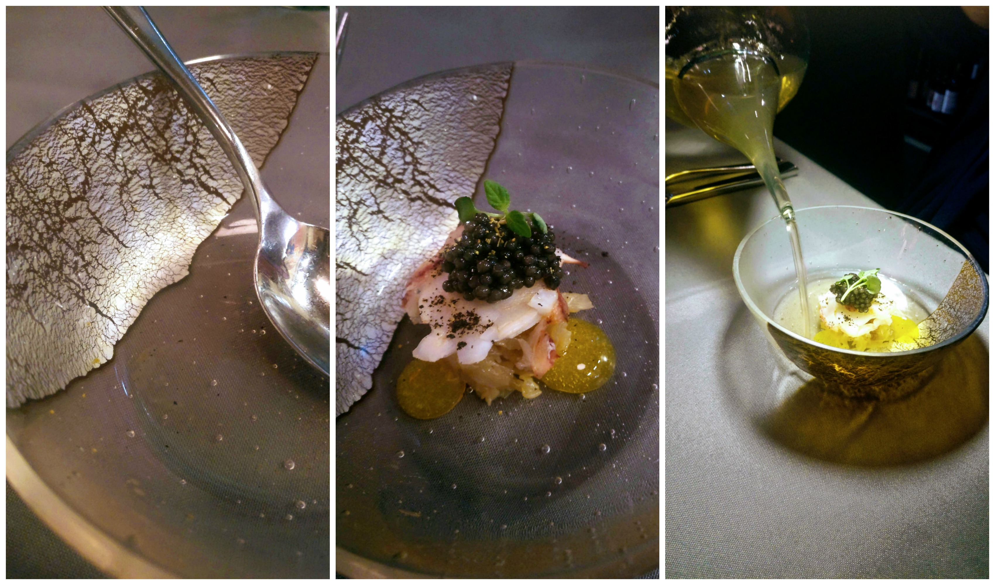lobster and consommé topped with caviar